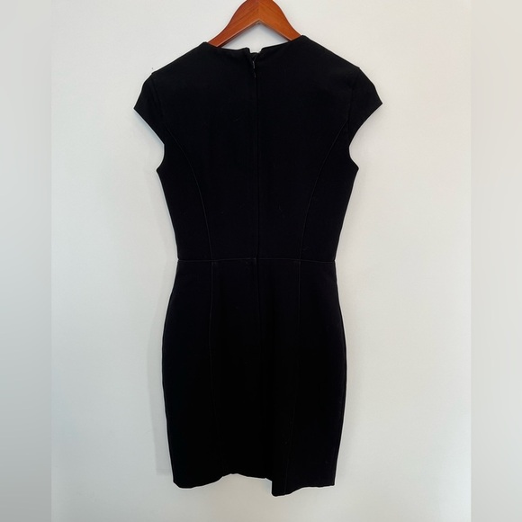 H&M sleek Black Dress back zipper size 4 - Picture 3 of 4